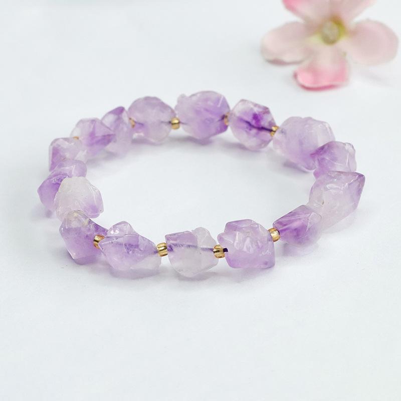 Juan Yu Amethyst Bracelet - Nine Purple Li Fire Hand String Gem Jewelry