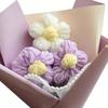 Crochet Flower Bouquet Handcrafted Knitting Flower Ornament Yarn Floral Decoration Mother's Day Birthday Christmas Gift