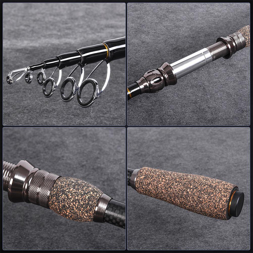 Telescopic Portable Sea Fishing Pole Ergonomic Handle Anti Movable Guide Ocean Boat Suitable Mini Fishing