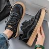 Vår Herr Läder Fritidsskor Trendiga Plattformssneakers Högkvalitativa Utomhus Gå Gula Herrskor Hombre