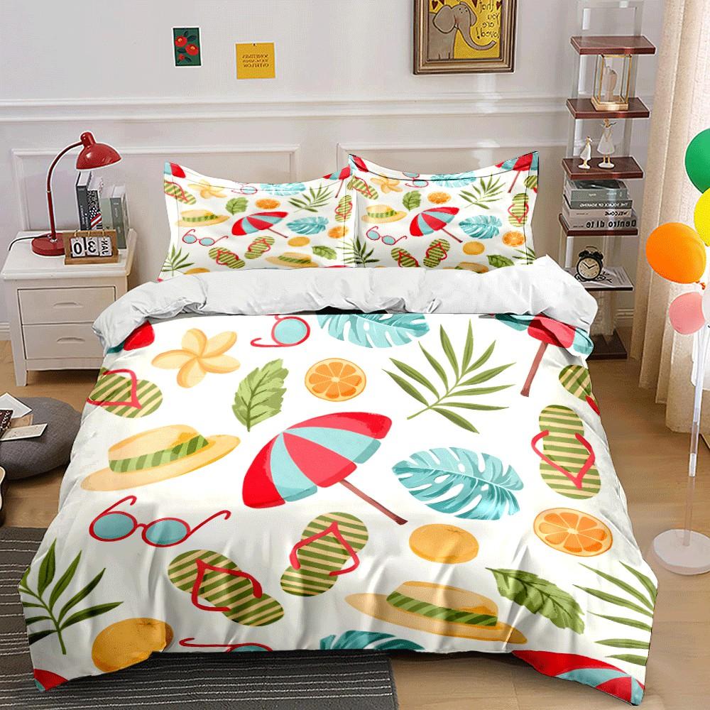 Beach Essentials Set For Summer Exquisite Three-Piece Bedding Set Gift For Kids And Adults