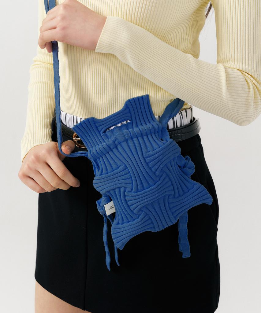 Pleatsmama Mini Crossbow Bag Blue
