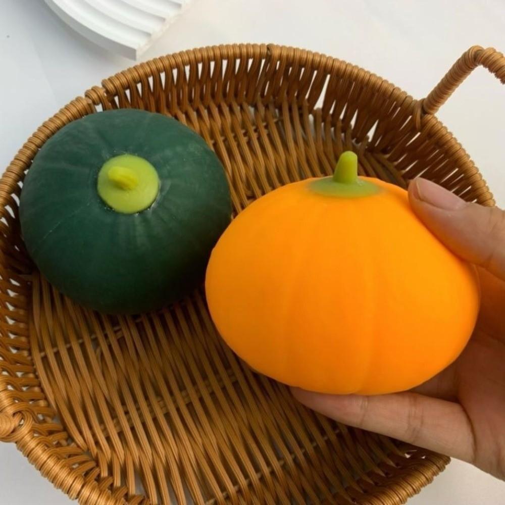Realistic Simulation Pumpkin Squishy Toy Sensory Design Fruit Squeeze Toy Halloween Decor