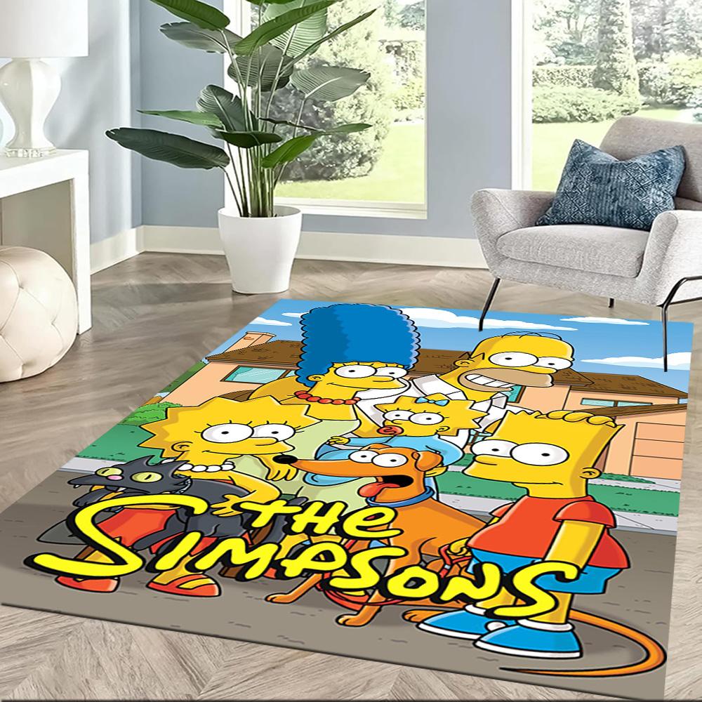 Simpsons Family Gathering Square rugs are a great choice for living rooms, bedrooms, home décor, and as gifts.
