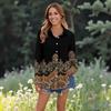 Women's Casual Fashion Tops Long Sleeve Button Loose Shirt