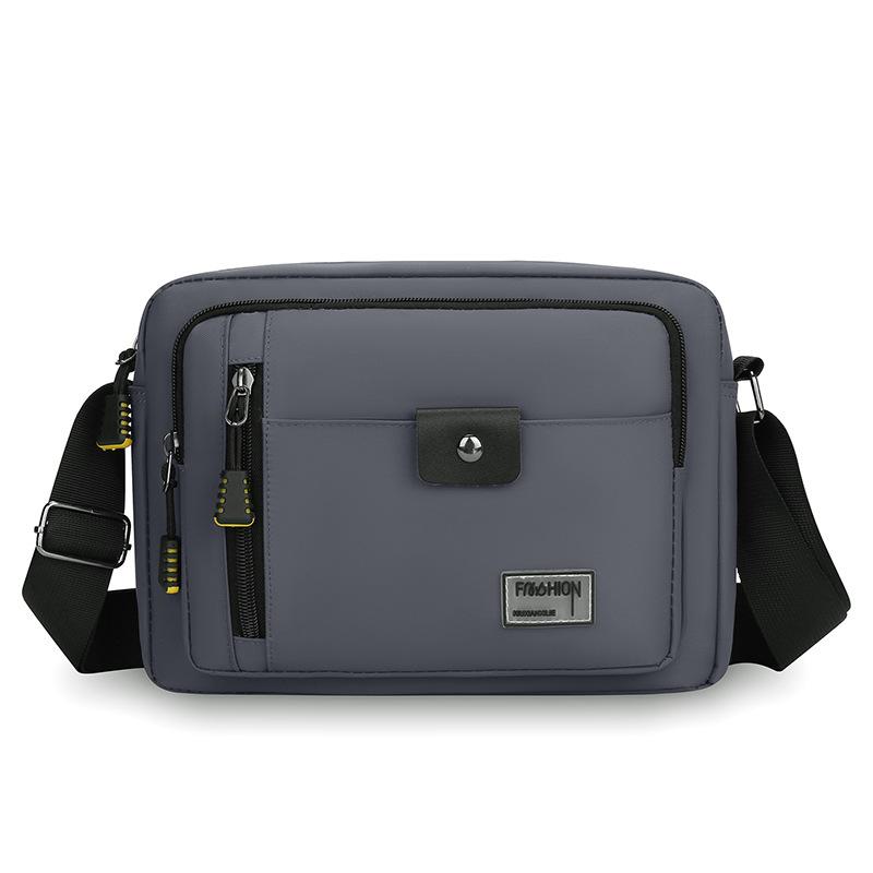 Crossbody Bag Men's Multi-Layer Zipper Coin Purse Outdoor Commuter Business Travel Shoulder Bag