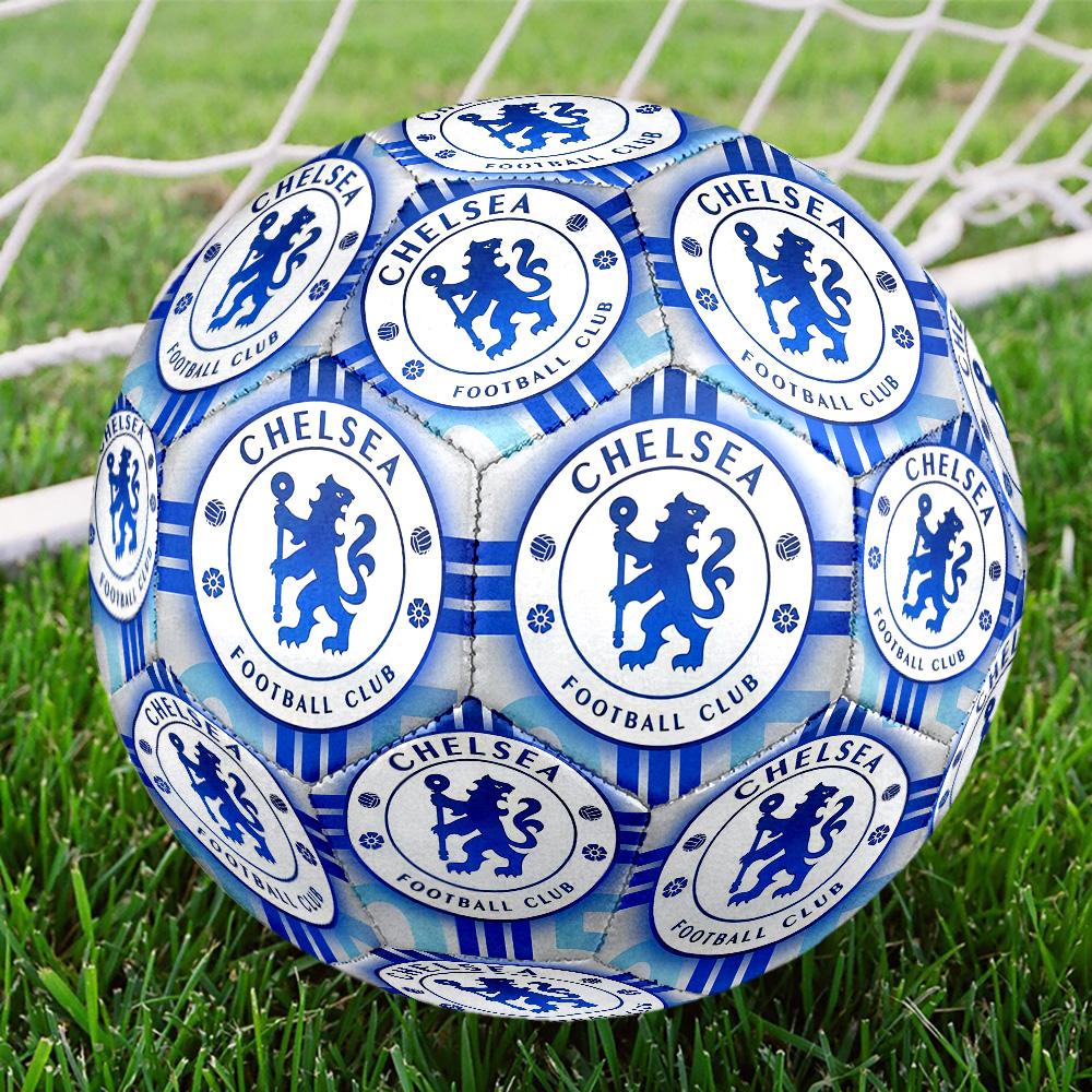 Chelsea England-2  Indoor Soccer Ball Colorful All Ages Machine Stitched PVC Competition Ready Durable High-Bounce SIZE 5 Football.