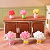 Yousheng Miniature Dollhouse Flower Bouquet Accessories Mini Artificial Resin Rose Tulip Sunflower Lily Flower Figurine for DIY Garden Bonsai Micro
