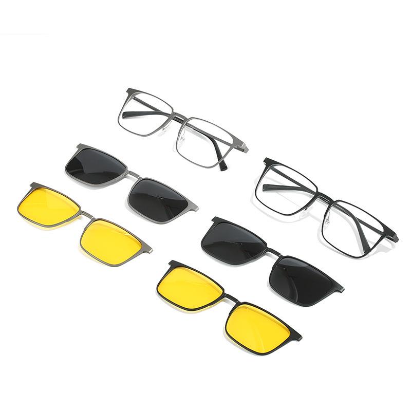 Jialiang Clip-on Night Vision Goggles 8606: Large Frame Myopia, Polarized Sunglasses, Magnetic Glasses