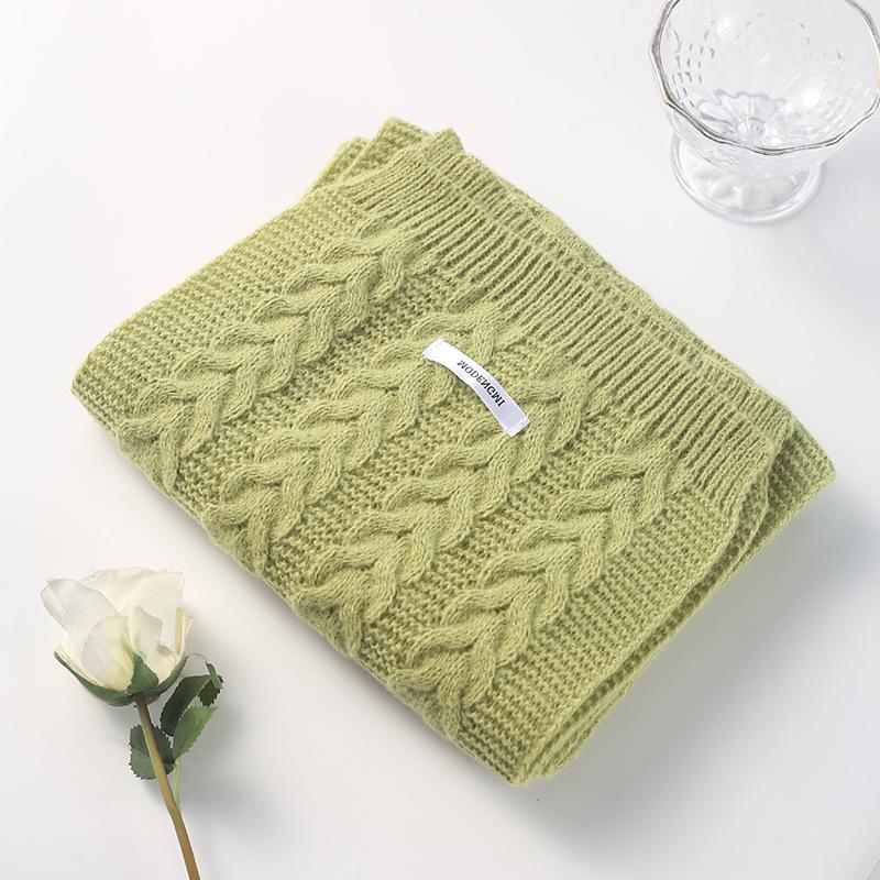 2025 Unisex Korean Style Soft Knitted Wool Neck Warmer for Students and Couples - Versatile for Autumn and Winter