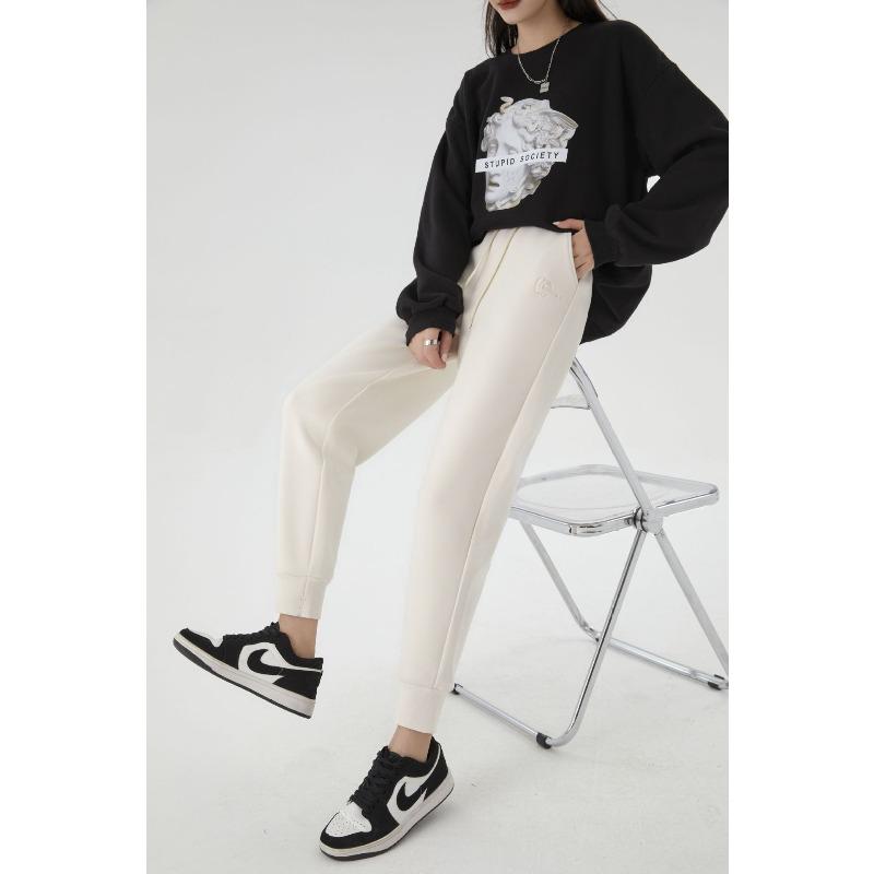 [Extra thick windproof pants] Men s and women s double-sided mousse velvet windproof sports pants winter thickened m ( 37.5-45kg )