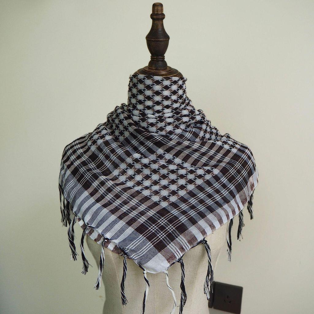 Bufanda con Borla Keffiyeh de Arafat Transfronteriza: Ropa Táctica para Desierto Ligera y Resistente al Viento/Arena