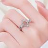 S925 Sterling Silver 6x8mm Pigeon Egg Setting Vintage Floral Hollow Ring
