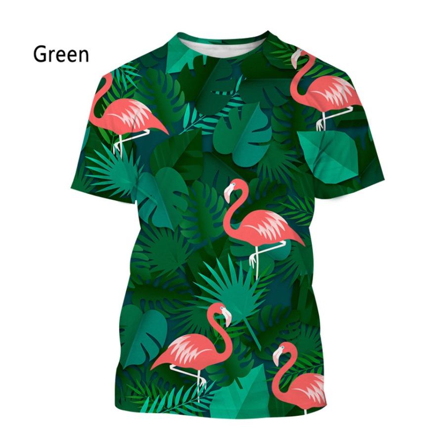 Red Crowned Crane Series 3D Printed Men's Casual Short Sleeved T-shirt Plus Size Men Sportwear Summer T-shirts
