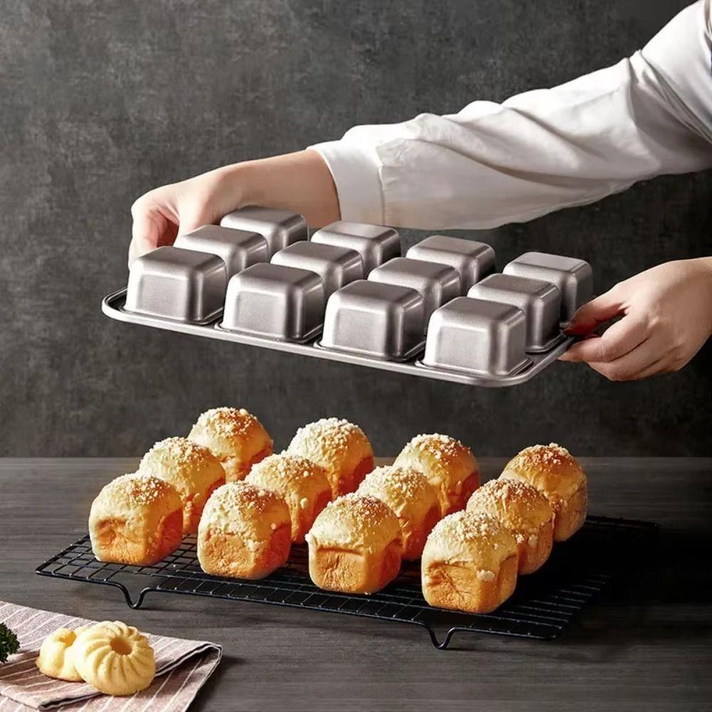 Square Shape Mini Loaf Pan 12 Cavity Muffin Baking Pan Muffin Cupcake Pan  Kitchen Gadgets