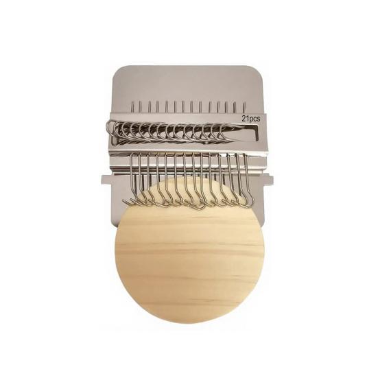 Small Darning Loom Weave Tool with 10/12/14/21/28 Needles DIY Mending Jeans Clothes Mini Darning Machine Weaving Loom Kit