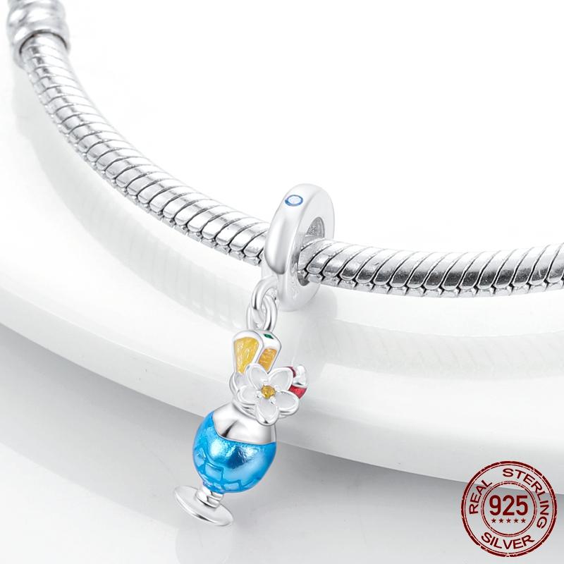 New Summer Fruit Cherry Strawberry Watermelon Charms Fit Bracelets Necklace Beads Diy Copper Women Jewelry Making