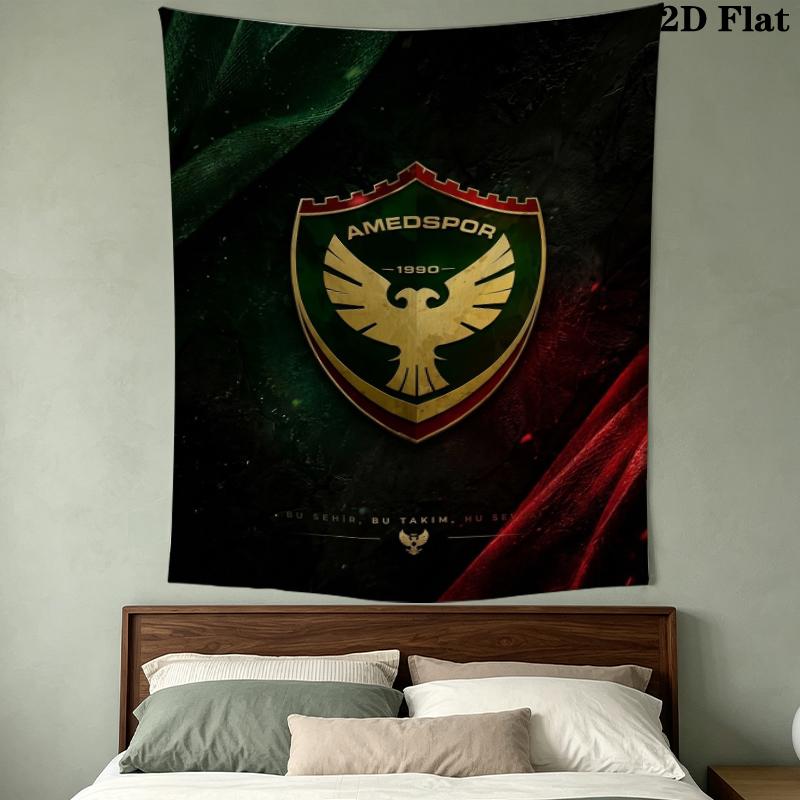 Amedspor Duvar Kilim Estetik Duvar Askısı Baskılı Kumaş Battaniye Yatak Odası Oturma Odası Ev Dekorasyonu İçin Dekoratif Kilimler