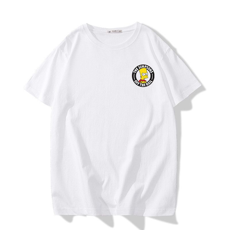 Fashion Disney Cartoon Simpson Oversized Tshirt Summer Blouses Ladies Unisex White Tees Tops Short Sleeve Blouses Women YK Tshirt