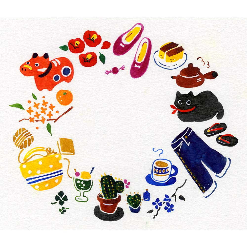 Kuretake Brush Color Brush Watercolor Perfect Pen, Pen, Brush, King, Tanbi-en, Daisho, XO50T-046S