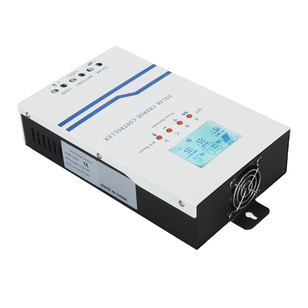 12V 24V 48V 60A Solar Charge Controller LCD Backlight Photovoltaic MPPT Solar Panel Regulator with LED Indicator