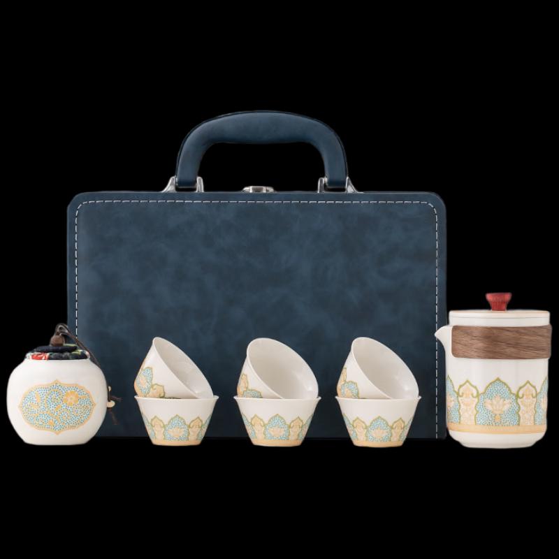 Chinese Style Ceramic Tea Set Gift Box