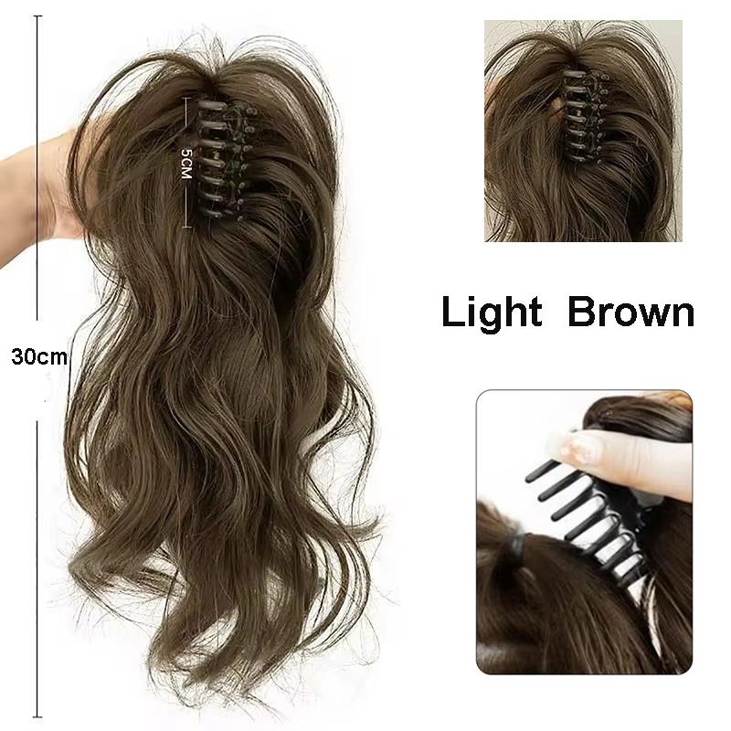 12Inch/30CM Synthetic Claw Clip In Ponytail Hair Extensions Short Curly Claw Clip Ponytail Women Hair Extension Hairpiece 2028