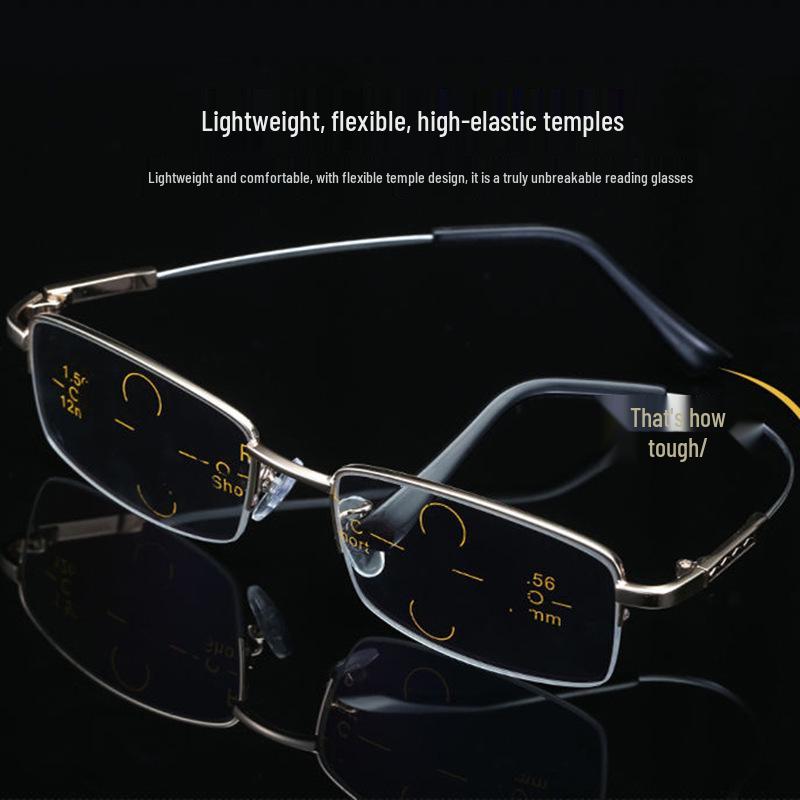 2025 Anti-Blue Light Smart Zoom Ultralight Progressive Presbyopic Glasses for Men