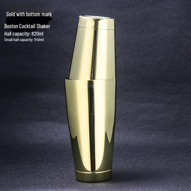 American-Style 304 Stainless Steel Boston Cocktail Shaker with Base