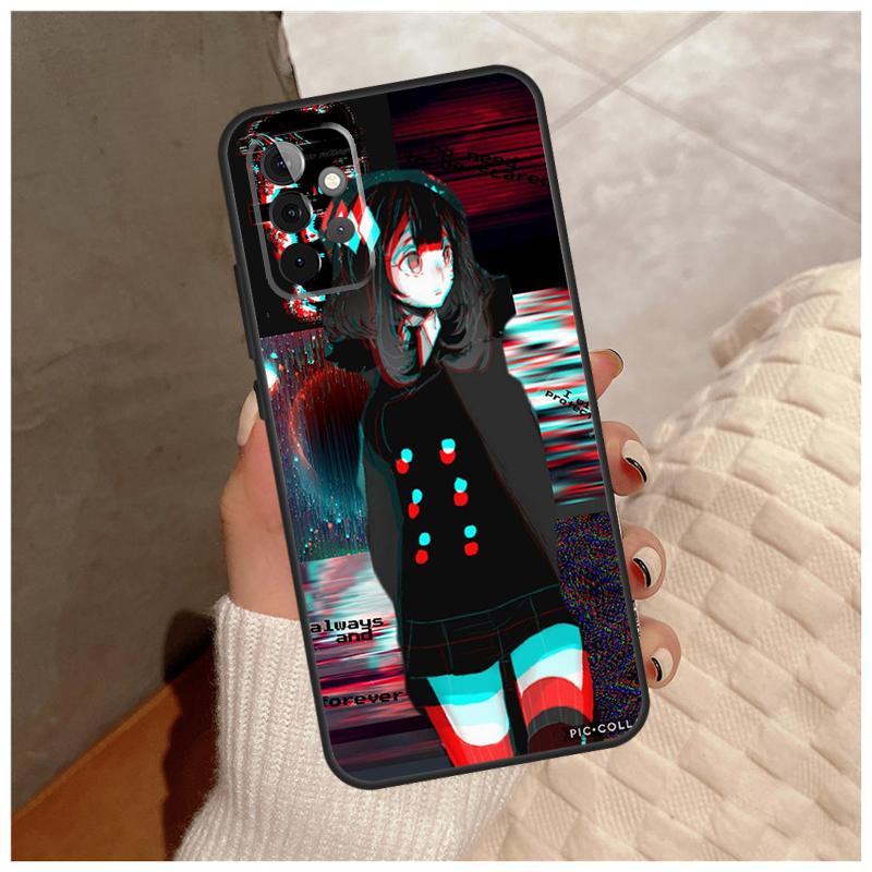 Anime Vaporwave Glitch For Samsung Galaxy A13 A33 A53 A34 A54 A14 A15 A16 A26 A36 A56 A12 A32 A52 A06 A35 A55 Case