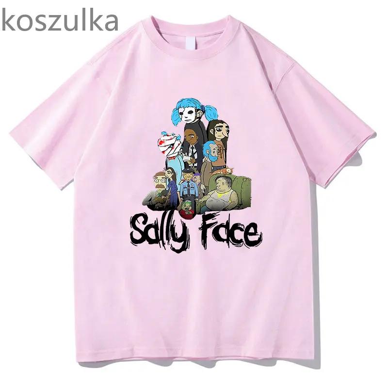 

2024 Sally Face TShirt Game Shirt Harajuku Anime Clothing Women Unisex Fashion Casual Short-sleeved Tees TShirt Camisetas Streetwear 4XL
