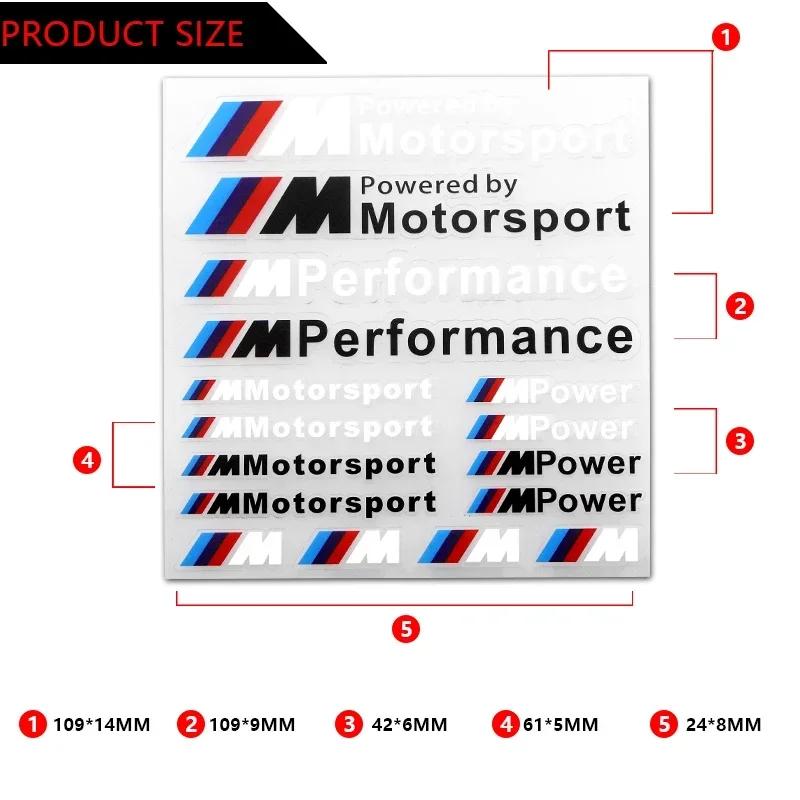 XZCZC1 1PCS Car M Performance Power Motorstport sticker For bmw M Sticker X1 X3 X4 X5 X6 X7 e46 e90 f20 e60 e39 f10 f30 Car accessories