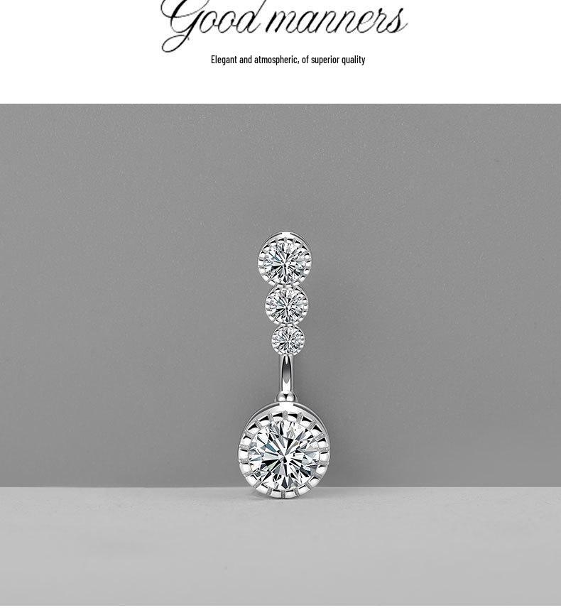 S925 Sterling Silver Navel/Belly Button Ring Body Piercing Jewelry