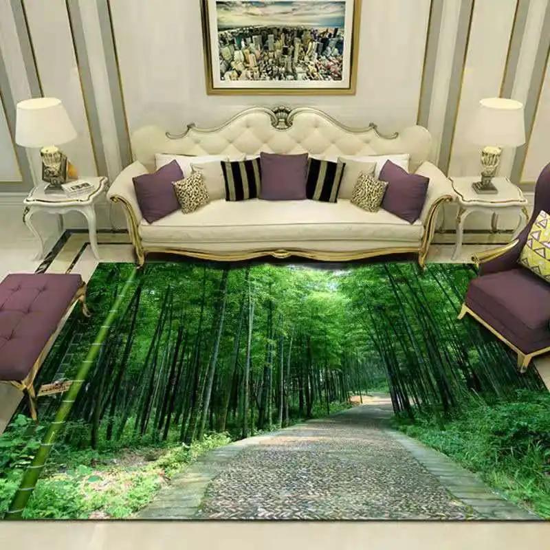 Forest Natural Landscape Carpet Floor Mat Home Decoration Living Room Luxury Lake Non-Slip Bedroom Bedside Table Area Carpets