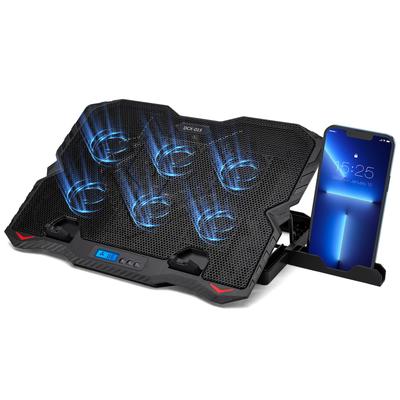 MILPROX Laptop Cooling Pad Equipped with 6 Cooling 5 Levels of Altitude 6 Levels of Air Volume 25dBA 3200rpm Rotation Large Air Laptop Cooling Metal