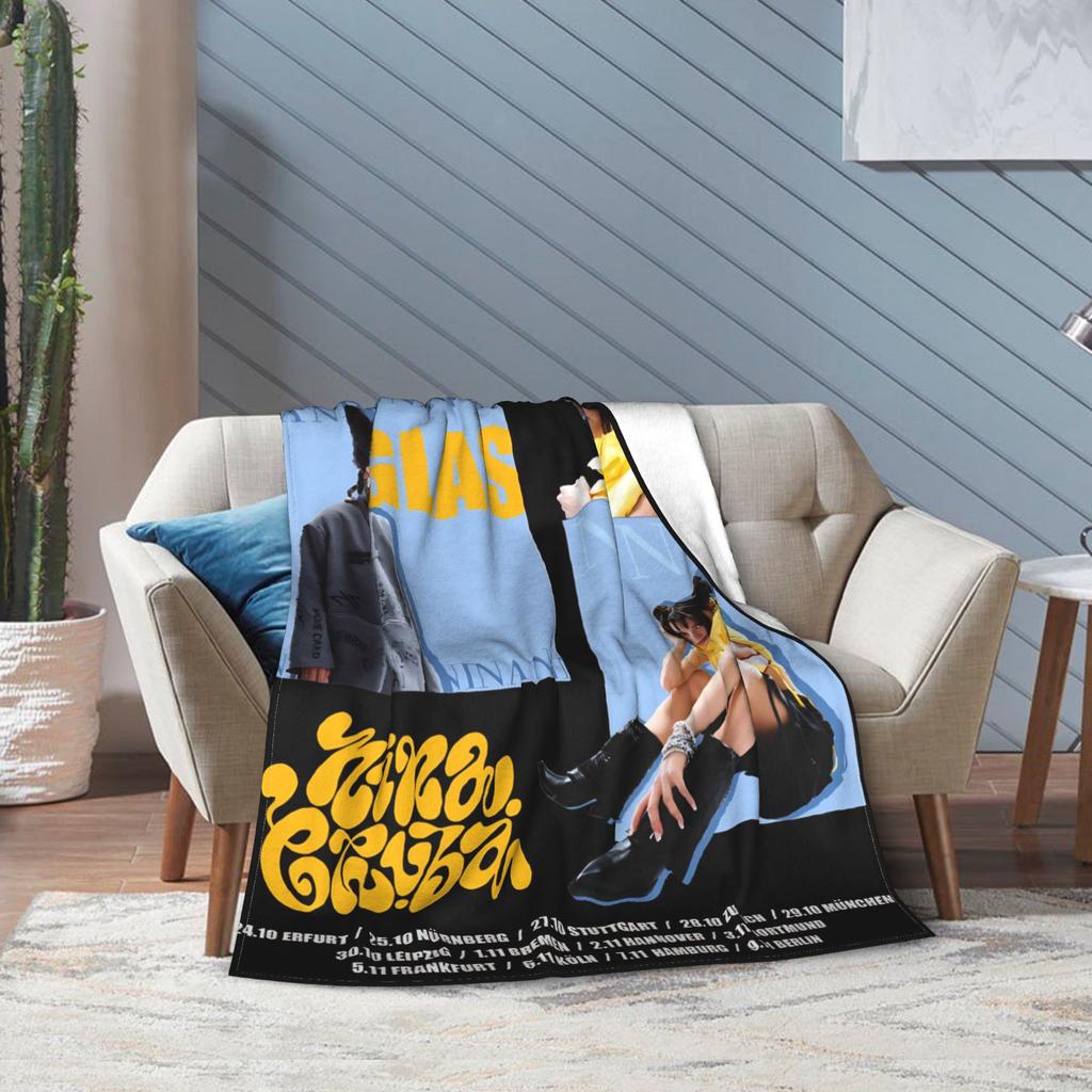 Nina Chuba Sänger Accessoires Decke Gemütlich Weich Überwurfdecken für Wohnzimmer 50x60 Zoll Mehrere Größen Tagesdecke