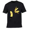 Graphic T-shirt Unisex Banana strip Funny design print Summer humor joke Loose white casual suit Street wear Unisex T-shirt