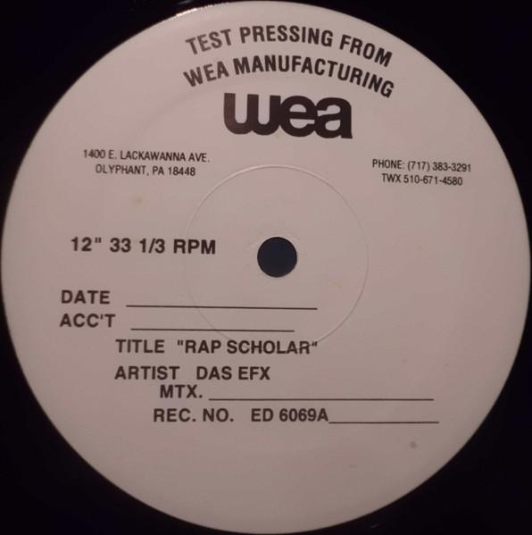 

12inch Record DAS EFX - Rap Scholar ED6069A WEA 1998 US Rap & Hip-Hop/R&B Used