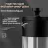 Thickened Glass French Press Coffee Maker Rust-Free Hand Punch Pot  Camping Travel