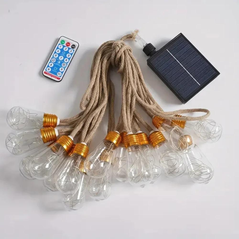 

Outdoor Solar String Lights Waterproof with 16 Bulbs Hanging Solar Powered LED Light for Garden Backyard Gazebo Yard Patio Light 5m 10led