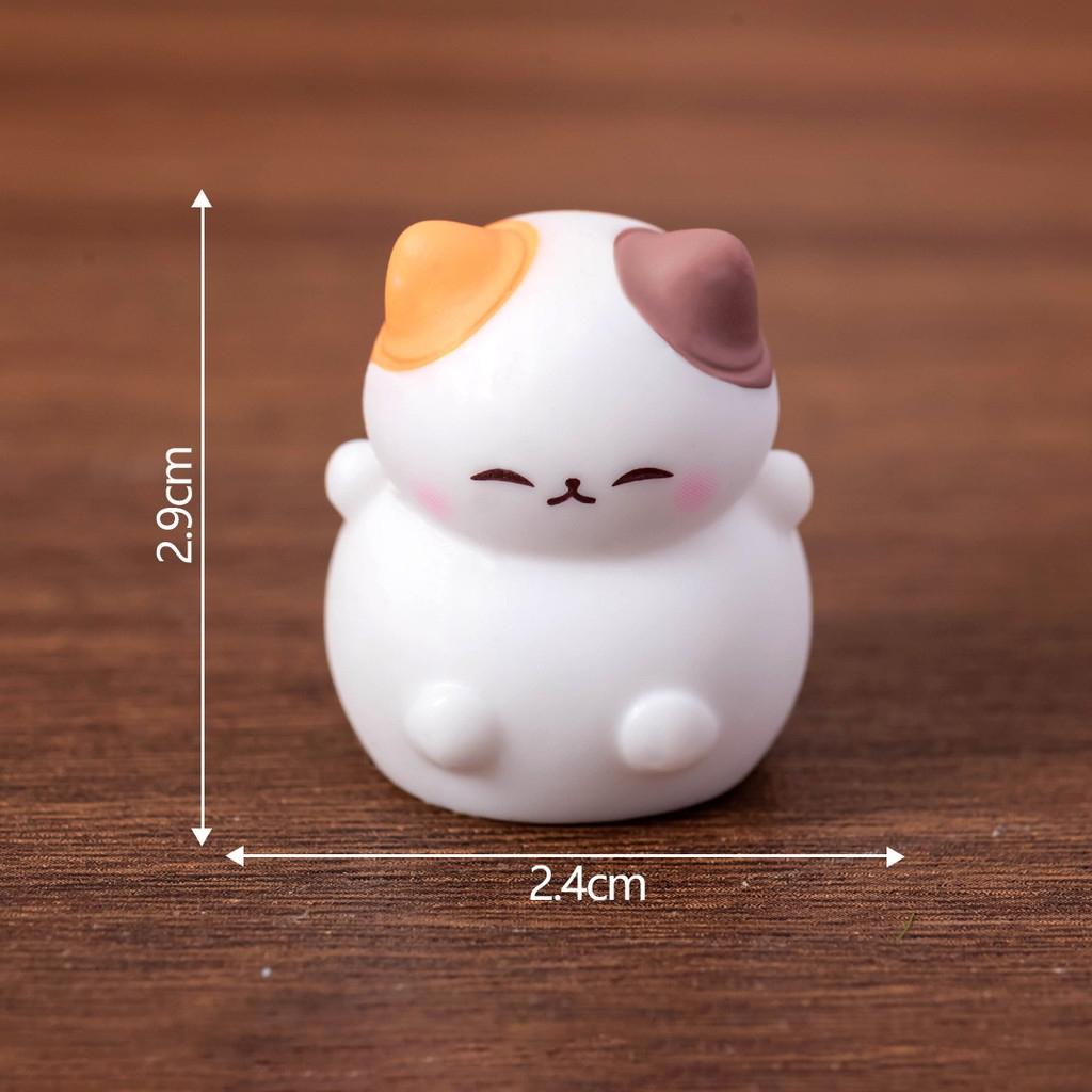 4Pcs/set Cartoon Cat Animal Miniatures Mini Figurine Resin Ornaments Fairy Garden Decoration Micro Landscape
