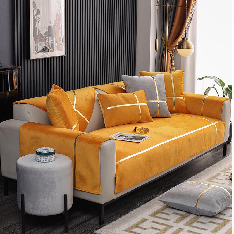 

Водонепроницаемый коврик для диванной подушки, простой скандинавский простой универсальный нескользящий чехол на четыре сезона, современный кожаный чехол для подушки, полотенце 70*210