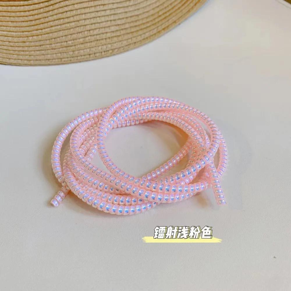 1.4M Colorful Spiral Charger Cable Cord Protector Universal Wrap Data Line Decoration Winder For iPhone Samsung Huawei Xiaomi