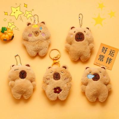 1-20 szt. Uroczy Pluszowy Wisiorek Kapibara Emotikona Klips do Kluczy Delfin Wypchana Lalka Ozdoby do Zawieszenia na Torbie dla Dzieci Dekoracja Plecaka Prezent