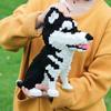 Urbane Tierbausteine Mini Hund Husky Haustier Modell Diamantbausteine Niedliches Spielzeug für Jungen und Mädchen Geburtstagsgeschenk für Erwachsene