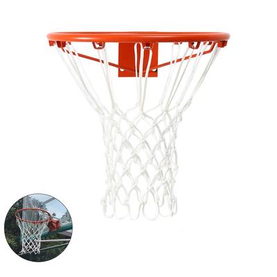 Glow-in-the-dark Basketball Hoop Net, Perfect for Summer Vacations and Easy Replacement (50cm Extension with 12 Hooks, White)