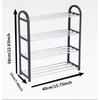 4-Tier Simple Shoe Rack Free Standing Metal Shoe Organizer Space Saving Shoes Storage Shelf Easy Assembly Shoe Holder