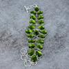 Peridot Edelstein Handgefertigt 925 Sterlingsilber Armband 7-8" M-293
