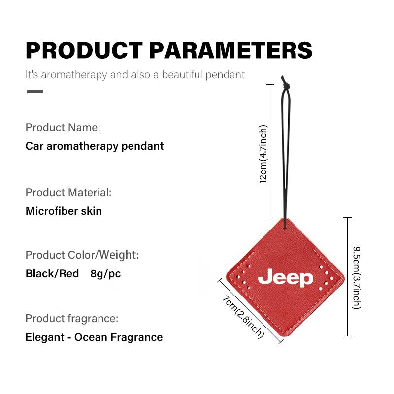 For Jeep Car Fragrance Pendant Air Freshener Aromatherapy Perfume Tablet Grand Cherokee Wrangler JK Renegade Gladiator Compass