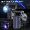 Solar-powered Handheld Flashlight Outdoor Portable Searchlight Type-C Rechargeable long-range Beam Flashlight